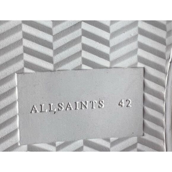 ALLSAINTS Charcoal Grey Theo Low Top Sneaker NWOB Size 42/9 - Picture 9 of 9